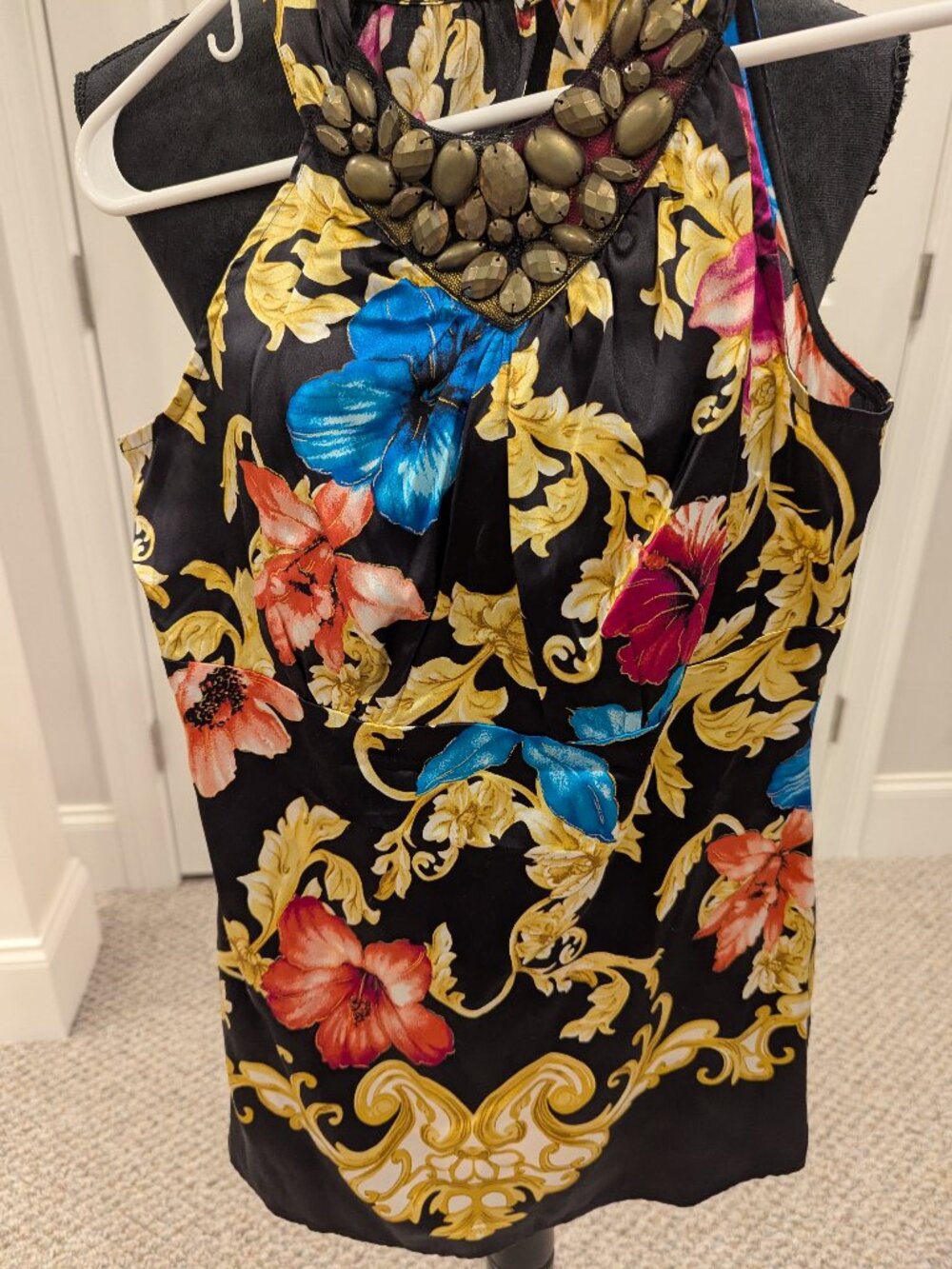 CACHE Bright Gorgeous Sleeveless Top Sz XS